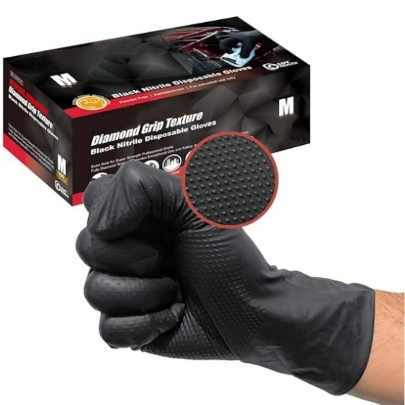 Garden Gloves - Guanti in Nitrile Nero Resistenti 8