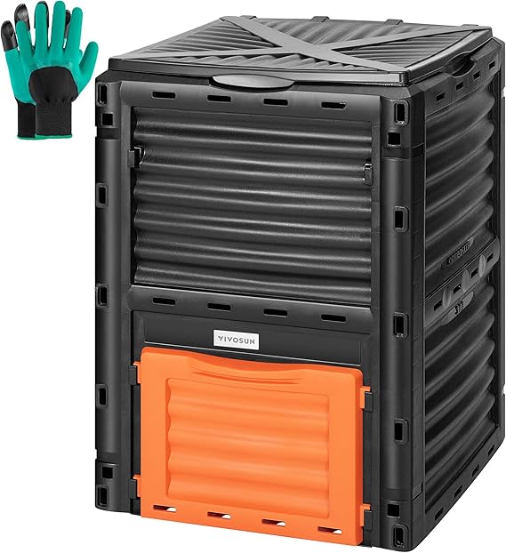 Compost Bin - Contenitore per compostaggio da esterno da