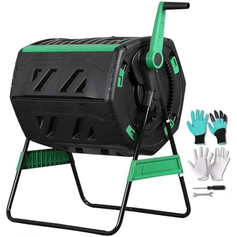 Compost Bin - Contenitore per Compost Rotante a Due