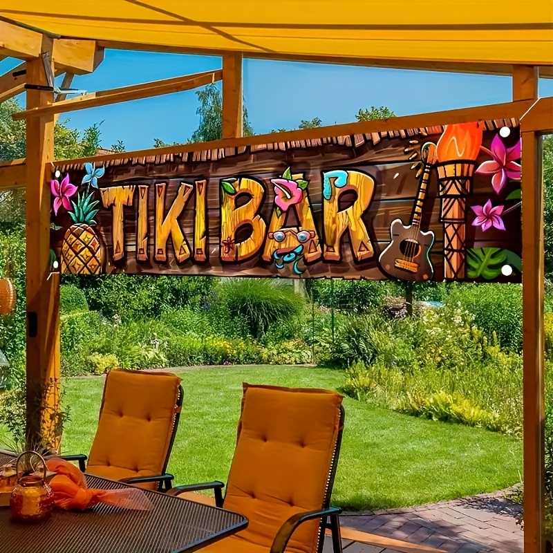 Indoor Herb Garden - Tiki Bar Banner Tropicale Hawaiano Beach